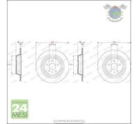 Kit 2x dischi freno Ferodo Posteriore per FORD MONDEO KUGA