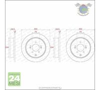 Kit 2x dischi freno Ferodo Posteriore per HYUNDAI TUCSON NEXO KIA SPORTAGE