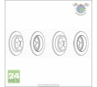 Kit 2x dischi freno Ferodo Posteriore per JEEP GRAND CHEROKEE III COMMANDER