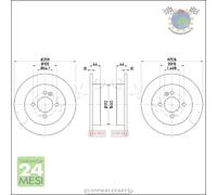 Kit 2x dischi freno Japko Posteriore per MINI cz5