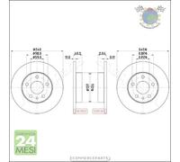 Kit 2x dischi freno JParts Posteriore per ALFA ROMEO SPIDER GTV gcu