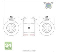 Kit 2x dischi freno JParts Posteriore per AUDI 100 A6 SKODA SUPERB VW PASSAT ghh