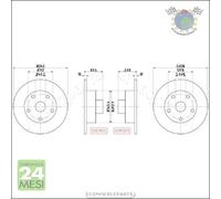 Kit 2x dischi freno JParts Posteriore per AUDI A4 gha