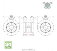 Kit 2x dischi freno JParts Posteriore per BMW 3 E46 318 316 E36 325 320 HYUN gbe