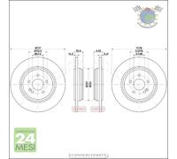 Kit 2x dischi freno JParts Posteriore per MERCEDES CLASSE M ML gfp