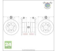 Kit 2x dischi freno JParts Posteriore per MERCEDES SPRINTER 416 414 413 412 gft