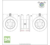 Kit 2x dischi freno JParts Posteriore per MERCEDES SPRINTER 519 518 516 515 gfu