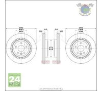 Kit 2x dischi freno JParts Posteriore per VOLVO XC60 gea
