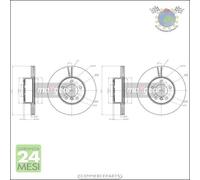 Kit 2x dischi freno Maxgear Anteriore per BMW 4 F33 F83 420 F32 F82 3 F30 F80 3