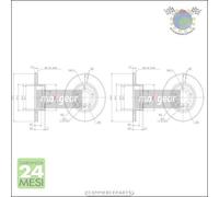 Kit 2x dischi freno Maxgear Anteriore per BMW 5 E39 535 530 528 525 523 520