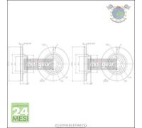 Kit 2x dischi freno Maxgear Anteriore per BMW 7 E65 E66 E67 760 750 745 740 730