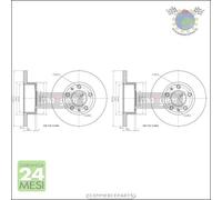 Kit 2x dischi freno Maxgear Anteriore per CITROEN JUMPER FIAT DUCATO PEUGEOT BO