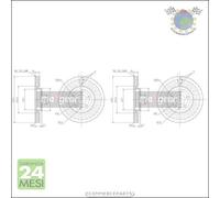 Kit 2x dischi freno Maxgear Anteriore per CITROEN JUMPY C8 FIAT ULYSSE SCUDO LA