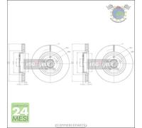 Kit 2x dischi freno Maxgear Anteriore per DODGE DURANGO JEEP GRAND CHEROKEE IV