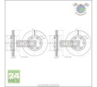 Kit 2x dischi freno Maxgear Anteriore per FORD MAVERICK NISSAN PATHFINDER TERRA