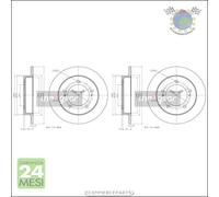 Kit 2x dischi freno Maxgear Anteriore per GEO TRACKER SUZUKI SAMURAI VITARA JIM
