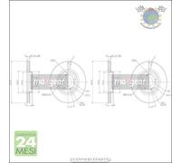 Kit 2x dischi freno Maxgear Anteriore per HONDA ACCORD VII CR-V II