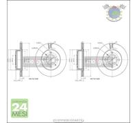 Kit 2x dischi freno Maxgear Anteriore per HYUNDAI ATOS #pv