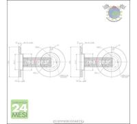 Kit 2x dischi freno Maxgear Anteriore per HYUNDAI i30 KIA CEE'D CEED PRO