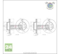 Kit 2x dischi freno Maxgear Anteriore per IVECO DAILY III VI IV V #q3