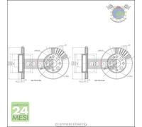 Kit 2x dischi freno Maxgear Anteriore per MAZDA DEMIO 1300 323