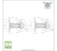 Kit 2x dischi freno Maxgear Anteriore per MAZDA PREMACY 626 323 6