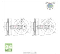Kit 2x dischi freno Maxgear Anteriore per MITSUBISHI PAJERO I