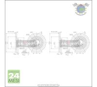 Kit 2x dischi freno Maxgear Anteriore per MITSUBISHI PAJERO III II I L200