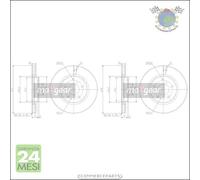 Kit 2x dischi freno Maxgear Anteriore per NISSAN X-TRAIL QASHQAI JUKE RENAULT K
