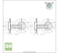 Kit 2x dischi freno Maxgear Anteriore per PEUGEOT 308