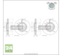 Kit 2x dischi freno Maxgear Anteriore per RENAULT TALISMAN SCENIC MEGANE LAGUNA