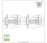 Kit 2x dischi freno Maxgear Anteriore per SUZUKI WAGON ALTO