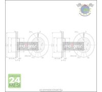 Kit 2x dischi freno Maxgear Anteriore per TOYOTA COROLLA AURIS