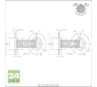 Kit 2x dischi freno Maxgear Anteriore per TOYOTA RAV 4