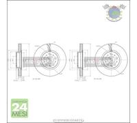 Kit 2x dischi freno Maxgear Anteriore per VOLVO XC70 V70 S80 S60