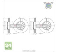 Kit 2x dischi freno Maxgear Anteriore per VOLVO XC70 V70 S80 S70 S60