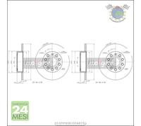 Kit 2x dischi freno Maxgear Posteriore per AUDI A3 SEAT TOLEDO III ALTEA SKO #l9