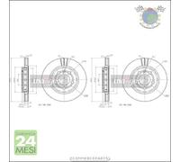 Kit 2x dischi freno Maxgear Posteriore per AUDI TT A3 SEAT TOLEDO II LEON SKODA