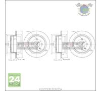 Kit 2x dischi freno Maxgear Posteriore per BMW 3 E30 325 324 323 320 318 316 E2