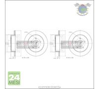 Kit 2x dischi freno Maxgear Posteriore per CHRYSLER VOYAGER IV / III DODGE C #hk