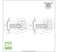 Kit 2x dischi freno Maxgear Posteriore per FORD FOCUS