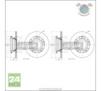 Kit 2x dischi freno Maxgear Posteriore per FORD TRANSIT