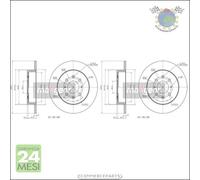 Kit 2x dischi freno Maxgear Posteriore per HONDA CIVIC VII ISUZU GEMINI
