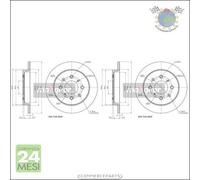 Kit 2x dischi freno Maxgear Posteriore per HONDA JAZZ III IV