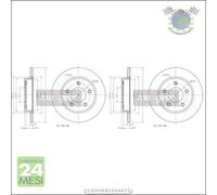 Kit 2x dischi freno Maxgear Posteriore per MAZDA 3