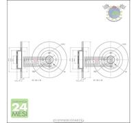 Kit 2x dischi freno Maxgear Posteriore per MAZDA 323