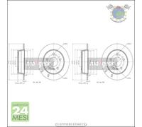 Kit 2x dischi freno Maxgear Posteriore per MERCEDES CLASSE B 200 180 170 160 15