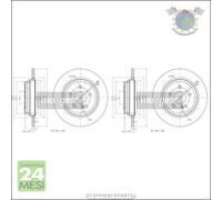 Kit 2x dischi freno Maxgear Posteriore per MERCEDES CLASSE S 500 430 400 350 32