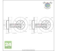 Kit 2x dischi freno Maxgear Posteriore per NISSAN PRIMERA