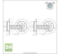 Kit 2x dischi freno Maxgear Posteriore per TOYOTA RAV 4 #1e